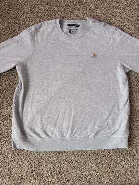 Carhartt Relaxed Fit French Terry Crewneck Sweatshirt Size XL Gray